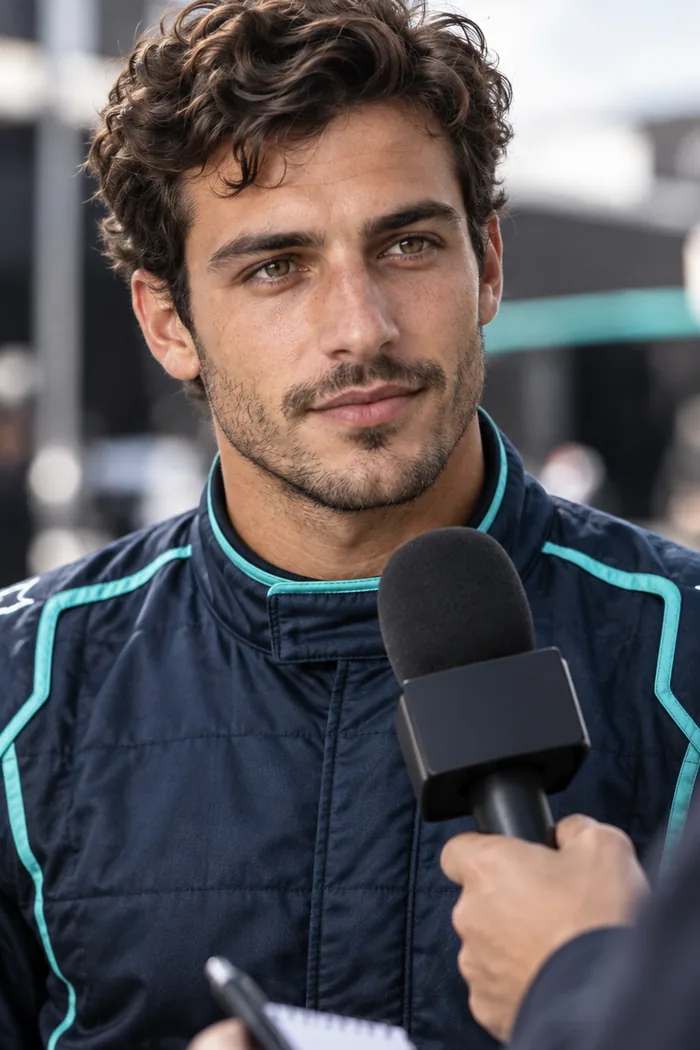 Kai giving a TV interview